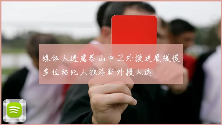 媒体人透露泰山中卫外援进展缓慢多位经纪人推荐新外援人选